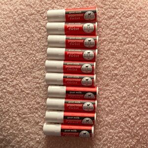 Dionis Peppermint Twist Goat Milk 100% Natural Lip Balm - Set of Ten - BRAND NEW